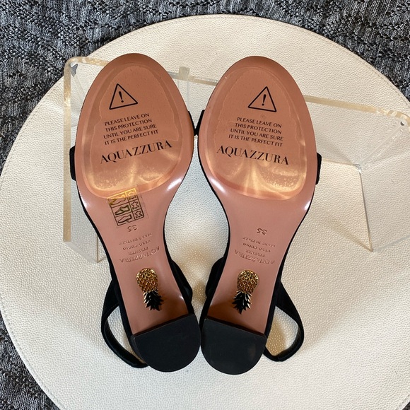 Aquazzura So Nude Block Heel Sandal Slingback size 35 - Picture 10 of 14